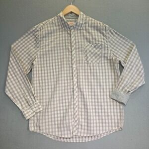 Michael Brandon Men's Brown Long Sleeve Button Up Flip Cuff Shirt Size Large